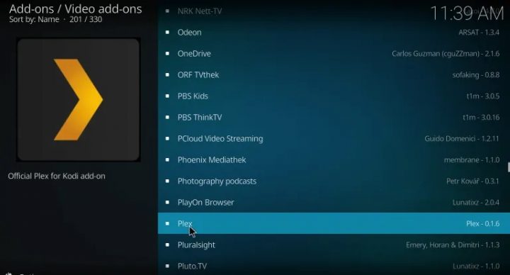 Plex on Kodi