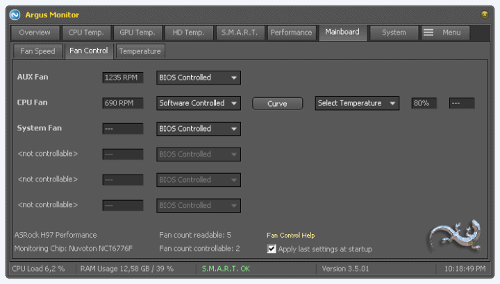 Fan Speed Controller Software