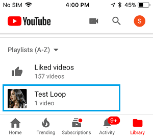 Loop YouTube Videos on Android