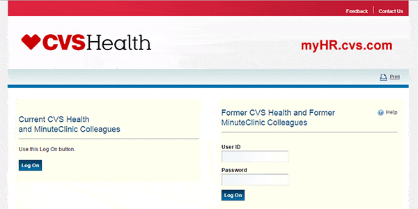 MyHR CVS Login