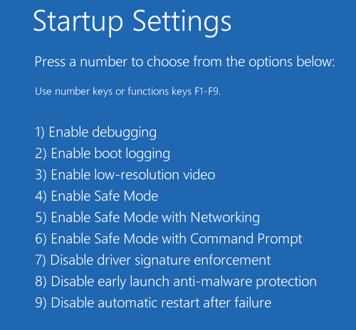 Boot Windows 10 in Safe Mode