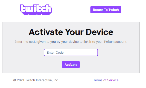 Twitch TV Activate