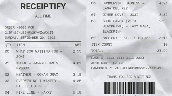 Spotify Receipt