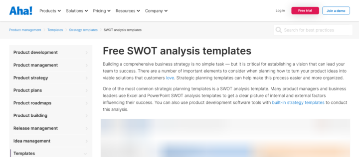 SWOT Analysis Templates