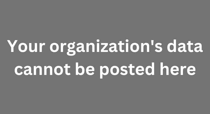 Your Organisation's Data Cannot be Pasted Here