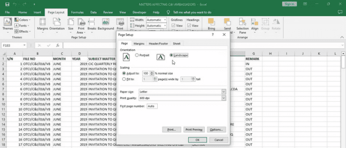 How To Change Page Orientation In Excel