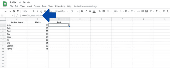 RANK Function