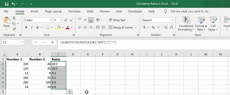 How to Calculate Ratios in Excel