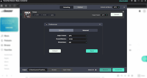 Customize Output Settings